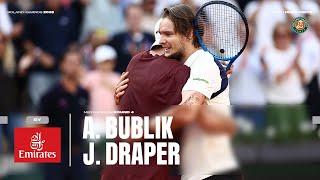 Highlights Bublik vs Draper Round 4 | Roland-Garros 2025