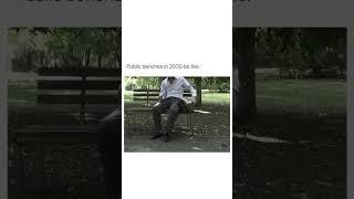 Public Benches in 2030 be like  #reels #shorts #funnyvideo #funnyshorts