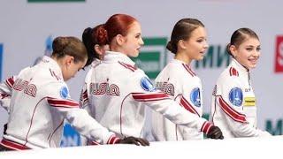 Anna Shcherbakova, Alena Kostornaia, Alexandra Trusova, Kamila Valieva - La CASA de PAPEL