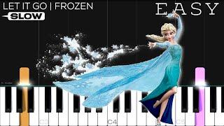 Let It Go (Frozen) - SLOW EASY Piano Tutorial