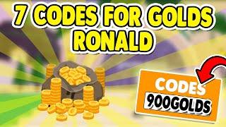 ALL 7 INSANE ROBLOX RONALD CODES FOR 900 GOLDS