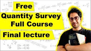 Quantity surveying free | full estimate | BBS| by Suliman khan academy