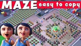 MAZE in 4 attacks  the CLASSIC WAY - operation FORLORN HOPE // BOOM BEACH gameplay/strategy/tips