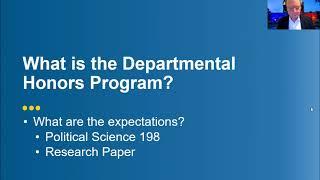 UCLA Political Science Departmental Honors Program Info Session May 2021