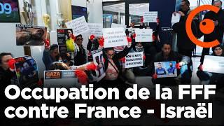 Palestine: protest at the French Football Federation against the France / Israel game on November 14