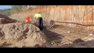 cleaning footings with my boys and Gilly gill