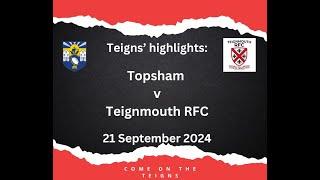 Teigns' 2nd half highlights: Topsham v Teignmouth RFC - 21 September 2024