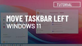 Windows 11: Align Taskbar icon LEFT (2025)