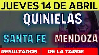 Resultados Quinielas Vespertinas de Santa Fe y Mendoza, Jueves 14 de Abril