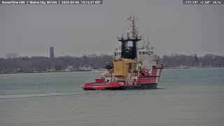 CCGS Samuel Risley passing Marine City on Mar 6th, 2025 1