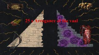 [Path of Exile] Turning in 25 Sets of *Arrogance of the vaal* cards! #FirstGamble