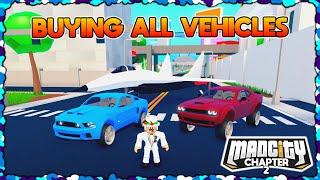 Buying All Vehicles in Mad City Chapter 2!