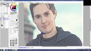 Как рисовать арты мышкой в Paint tool sai [ Speed Art]