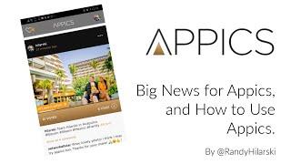 Big News for Appics Dapp, and How to Use Appics.