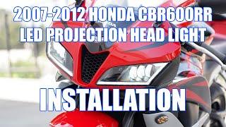 2007-2012 Honda CBR600RR Motodynamic Full LED Projector Head with  DRL + Intelliflash Installation