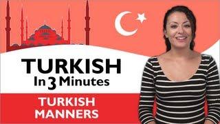 Learn Turkish - Turkish in Three Minutes - Thank You & You're Welcome in Turkish