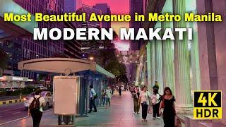 The Most Beautiful Avenue in Metro Manila! Makati City’s Ayala Avenue - Evening Walk | Philippines