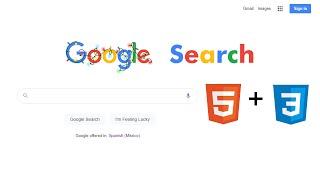 Google Search Page with HTML and CSS