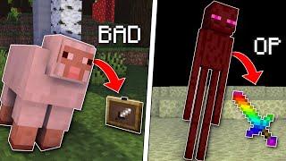 Minecraft Manhunt, But Mobs Drop Random OP LOOT!