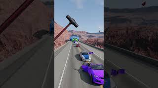 Colorful Small to Giant Cars vs Hammer | BeamNG.drive!