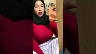 sebelum bulan puasa hijab boba gede berisi#shorts