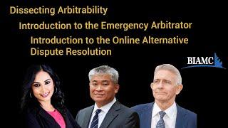 Dissecting Arbitrability, Introduction to Emergency Arbitrator, Introduction to Online ADR
