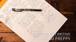 Fountain Pen Writing | Platinum Preppy