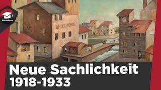 Neue Sachlichkeit einfach erklärt - Literaturepoche (1918-1933) - Themen, Motive, Sprache erklärt!