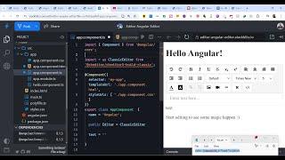 Build a Angular WYSIWYG Rich Text Editor With HTML Controls Using @kolkov/angular-editor in TS