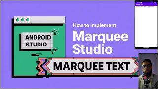 marquee text / moving text / scrolling text android studio java