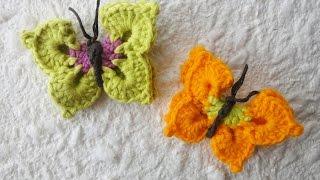 Объемная бабочка Volumetric butterfly crochet