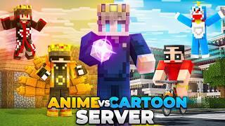 How I Became SATORU GOJO in 'Anime VS Cartoon' Minecraft Server!