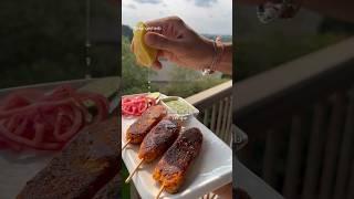 Paneer Seekh Kabab | Easy homemade veg kabab #seekhkabab #kabab #veg #hungerherb #asmr #shorts