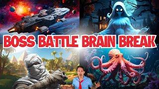 Ultimate Brain Break Boss Battle Video Game | Kids Workout Games to Move and Have Fun