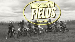 Training and fun motocross ride in the field