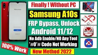 Without PC-Samsung A10s Frp Bypass Android 11/12 | Old Method Not Working