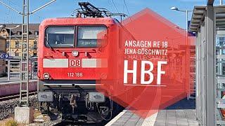 Ansagen RE 18 Jena-Göschwitz - Halle(Saale) Hbf