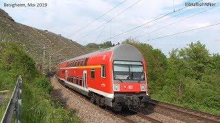 Besigheim mit DB Regio Nahverkehrszügen: BR 111, 112, 147, n-Wagen, DR-DoStos+Steile Wand, ...