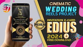 Edius Song Project 2024 Free Download | Edius Wedding Invitation Reel Song Project | Project NVS-25