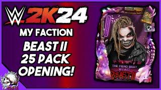 INSANE BEAST II 25 PACK OPENING! WWE 2K24 MyFaction