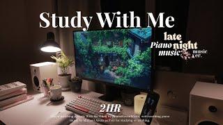 2 HOUR STUDY WITH ME | Calm Piano | Pomodoro 30/10