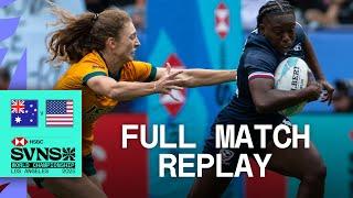 Savage showdown in LA  | Australia v USA | HSBC SVNS 2025 | Full Match Replay