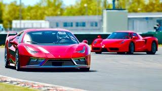 Ferrari 7X Design GTO Vision vs Ferrari Enzo at Magione