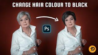 How To Change Hair Color White To Black In Photoshop 2024