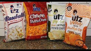 UTZ: White Cheddar Cheeseballs, Cheese Puff’n Corn, Fried Dill Pickle & Spicy Buffalo Dip Chips