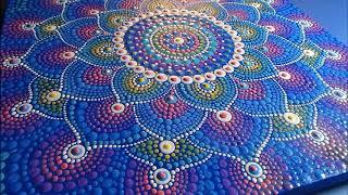 Dot painting mandala. Acrylic Painting.