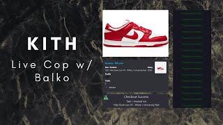 Kith Live Cop: Nike Dunk Low University Red w/ Balkobot