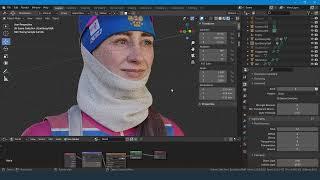 Svetlana Mironova 3D-portrait in Blender/3D-портрет биатлонистки