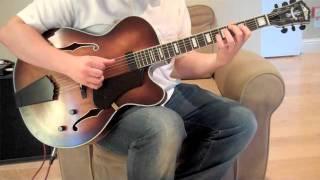 impromptu jazz-blues imporvised jam, solo guitar with the Washburn j600