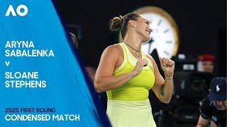 Aryna Sabalenka v Sloane Stephens Condensed Match | Australian Open 2025 First Round